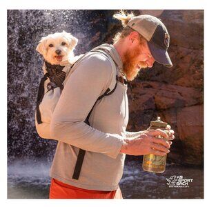 K9 Sport Sack AIR 2 Light Gray Dog Carrier Adjustable Backpack Sz Large (20-23")